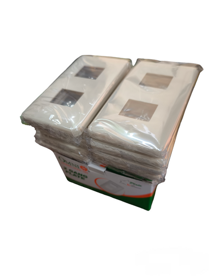 Omni 2 Gang Plate Cover Device Classic Series WEP-102 10pcs