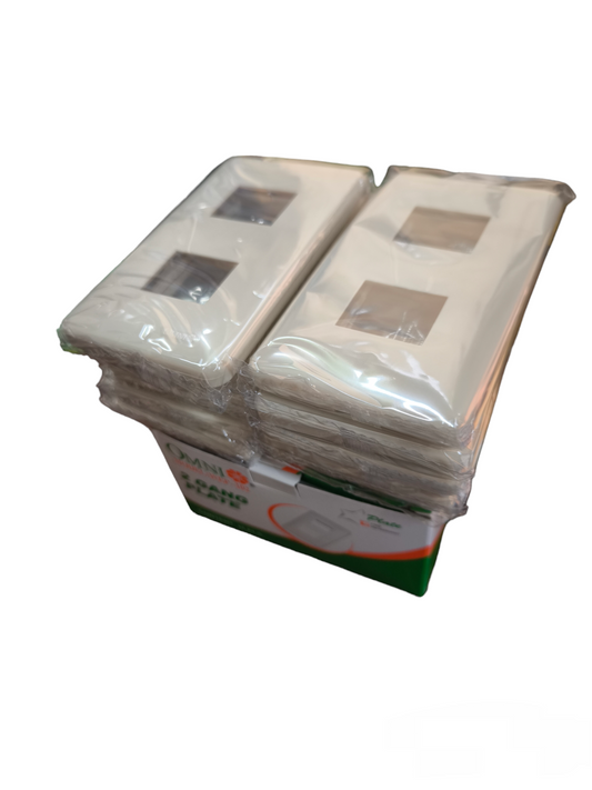 Omni 2 Gang Plate Cover Device Classic Series WEP-102 10pcs