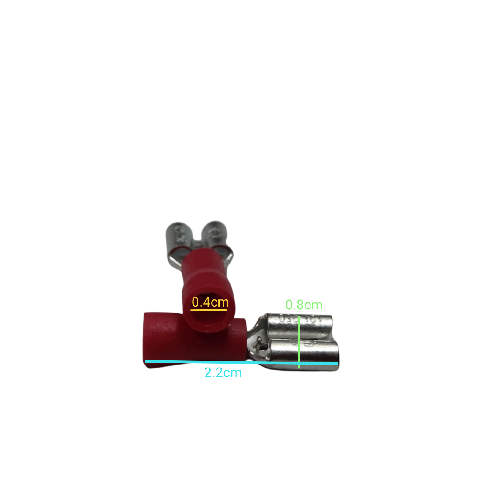 Red 7mm terminal lugs for electrical wiring featuring a durable design for secure connections