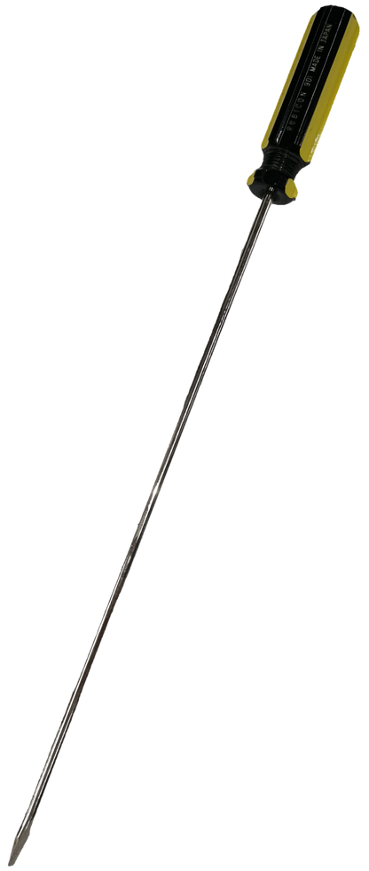 Rubicon 8 Inches Flat Head Screw Driver 901 with black and yellow ergonomic handle