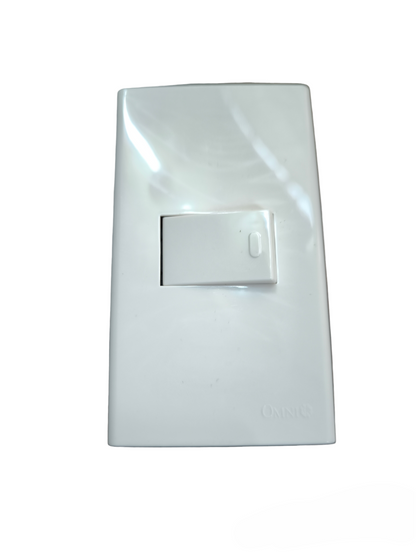 Omni 1 Gang 1 Way Switch with Plate Wide Series 16A 250V WWP-110+WWS-213
