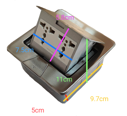Omni Pop-Up Floor Mounted Outlet Universal Outlet 16A 220V WFM-003