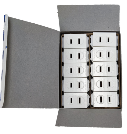 Panasonic Flat Pin Outlet Receptacle Quick Connect Terminal 16A 250V (10PCS), Flat Pin Outlet Device Wide Series (10PCS) WEG1001-5