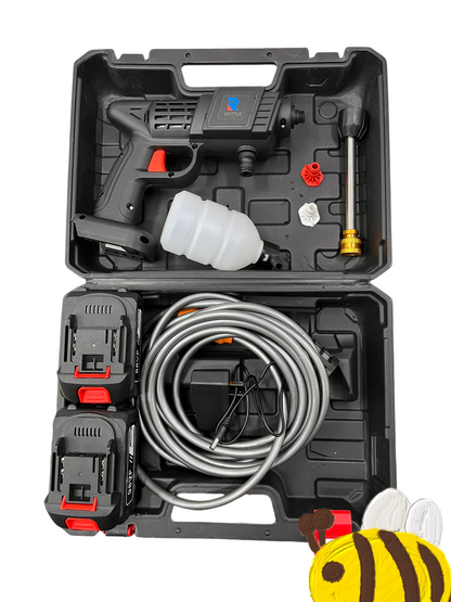 Handy Pressure Washer Wireless Battery Operated 4.5 Meters Hose Length with 2 battery pack