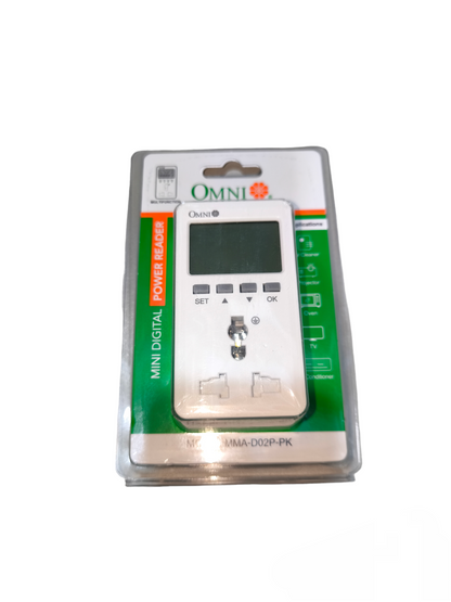Omni Power Reader, Mini Digital Power Reader MMA-D02P-PK, Digital Watt Hour Meter, Power Meter Reader