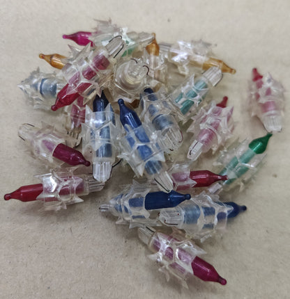 Denko Christmas Light Bulb with Socket 25 pcs + 10 Free for Warranty ( Diamond Socket), Starry Socket Design