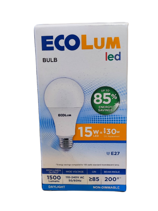 Ecolum 15W LED Bulb 220V E27 Daylight 6500K