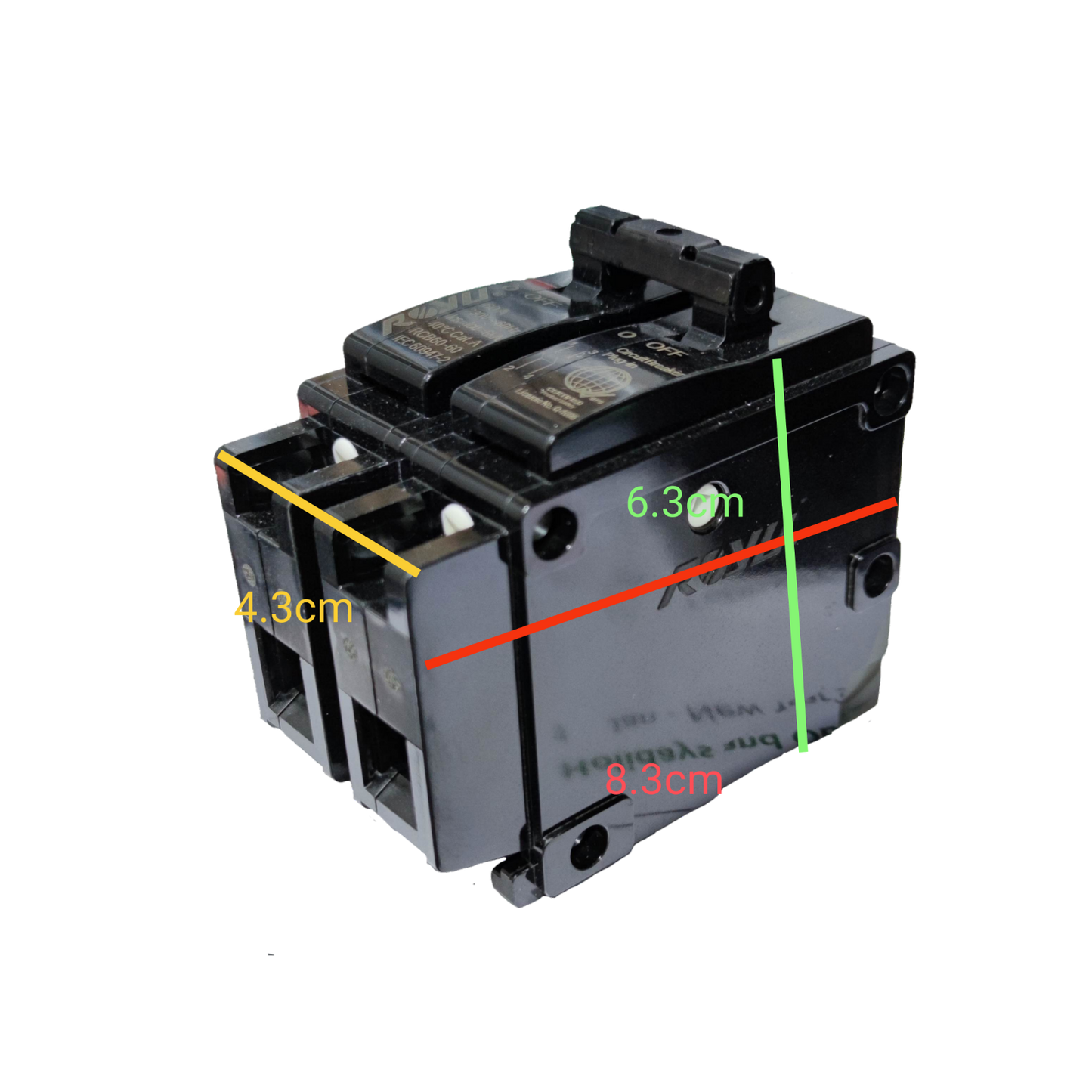 Royu 30A Circuit Breaker 2pole Plug In 6 KAIC 220V