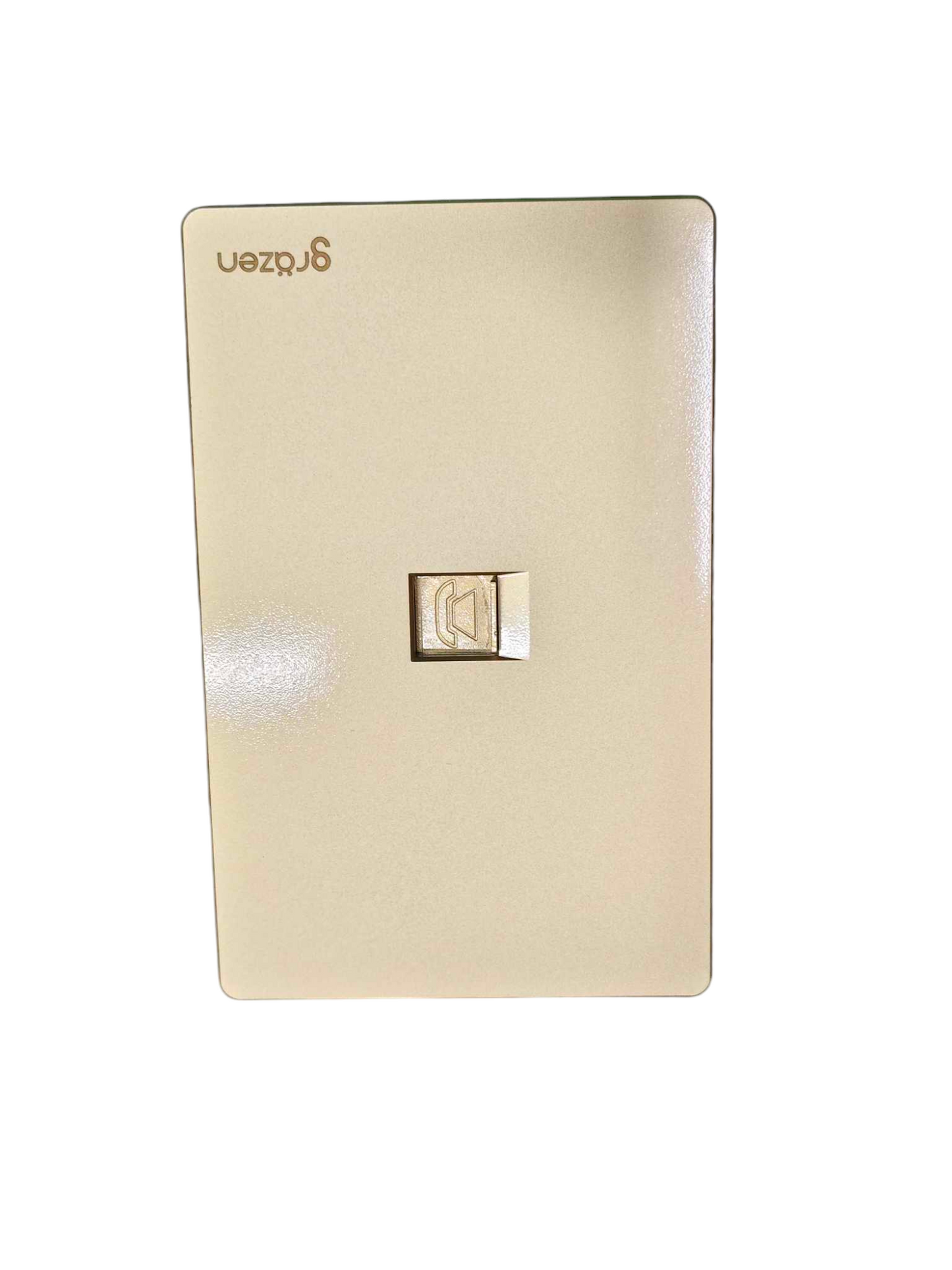 Grazen 1 Gang Telephone Outlet with Plate Cover Available in Black, White, Gray and Gold GW-016