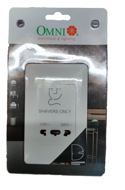 Omni Shaver Receptacle Outlet with Utility Box  68mA 220V 15W, Shaver Outlet 15W 220V with Utility Box
