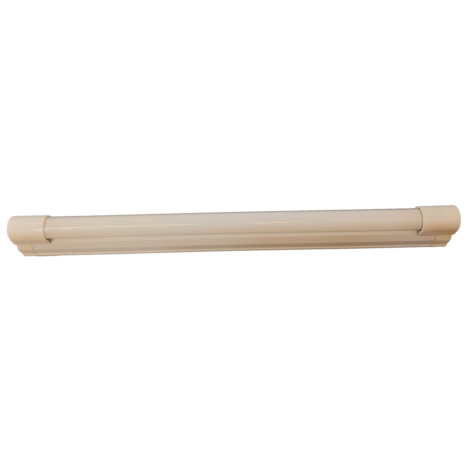 Beige curtain rod on a white background
