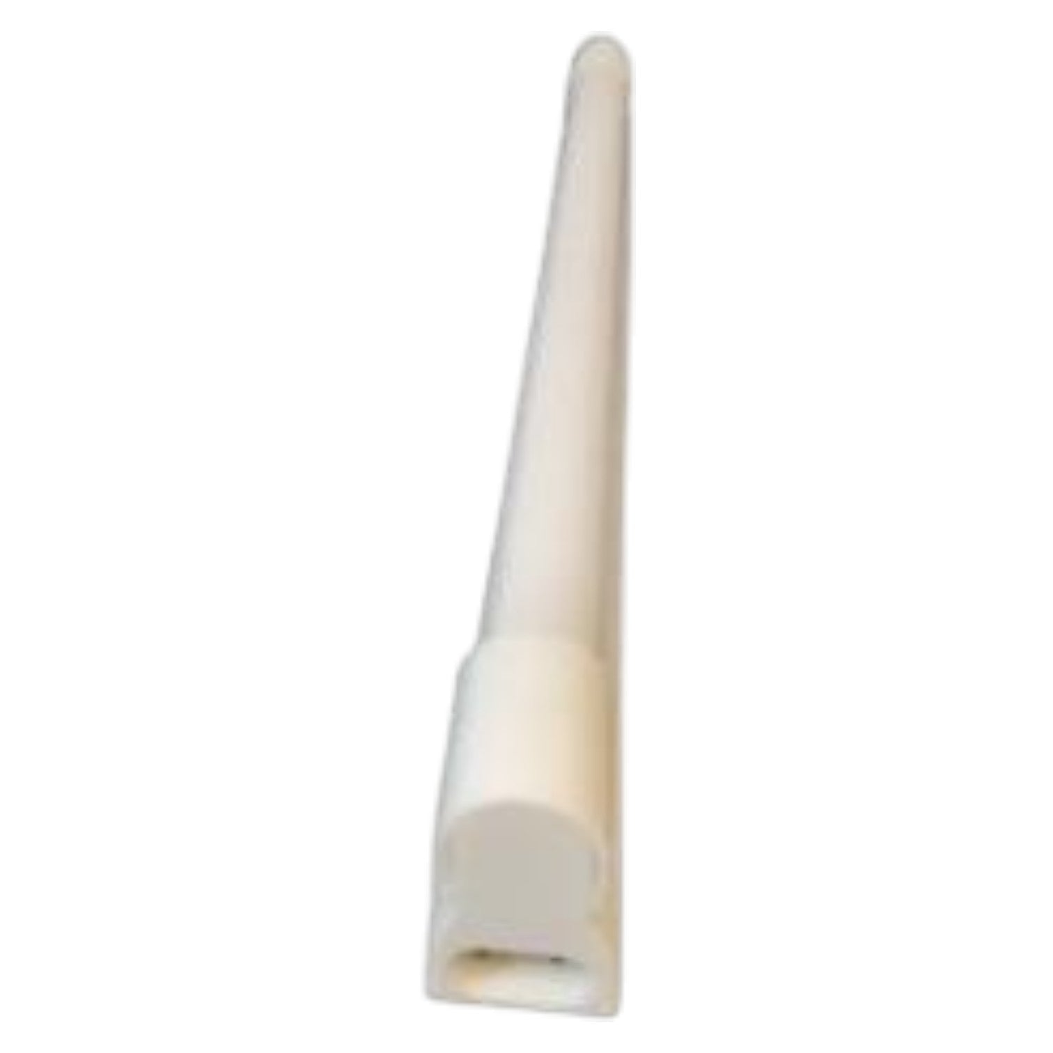 White plastic strip on a white background