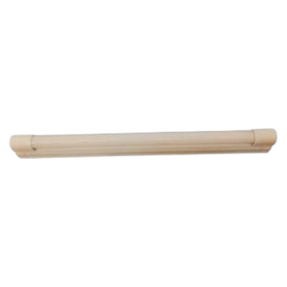 Long, thin wooden rod on a white background