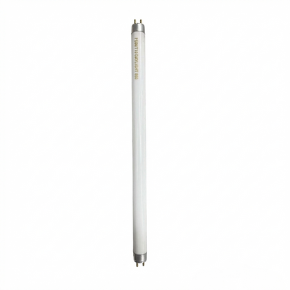 T8 fluorescent light bulb on a white background