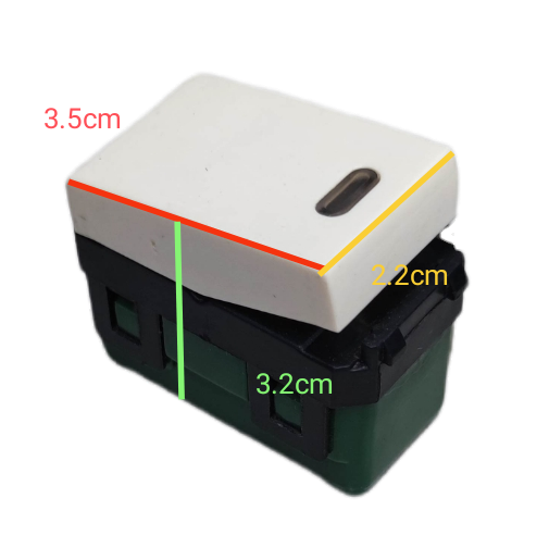 Omni 1 Way Illuminated Switch 16A 250V Wide Series WWS-214