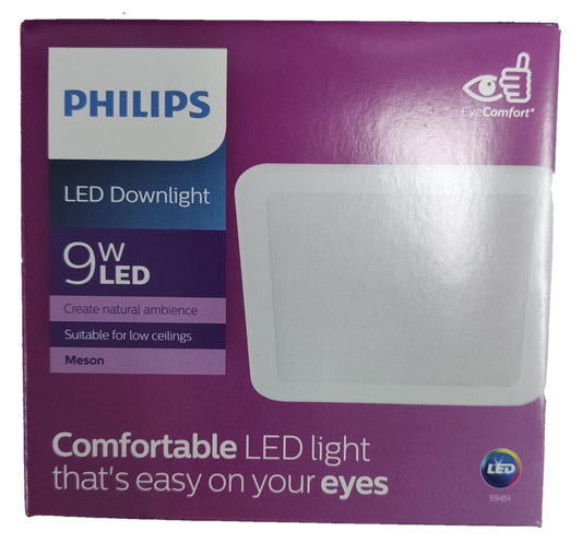Philips LED Downlight 9W Daylight 220V Square (4.8") Philips Downlight 59451 Meson