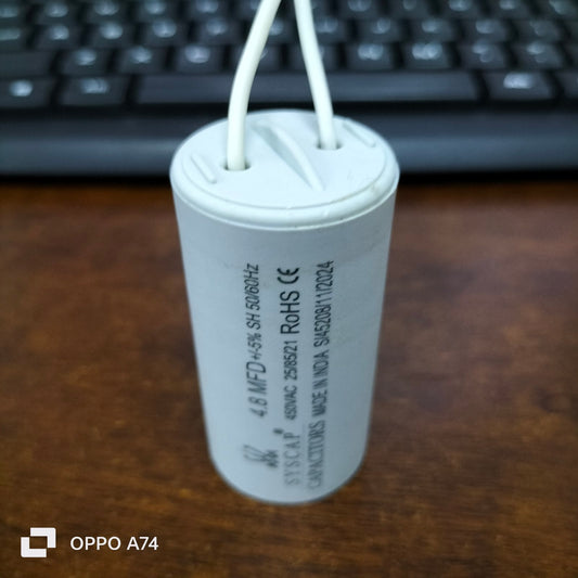 Syscap 4.8MFD 450VAC Capacitor for Motors, 4.8uF 450V AC Running Capacitor