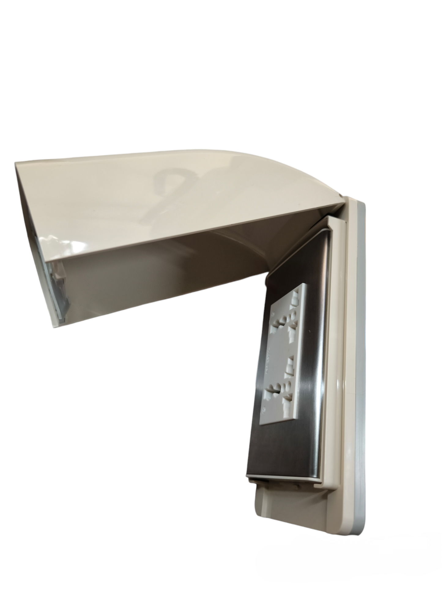 Omni Weatherproof Duplex Universal Outlet 16A 250V with Stainless Plate Cover WPP-601+WWP-113S+WWU-402