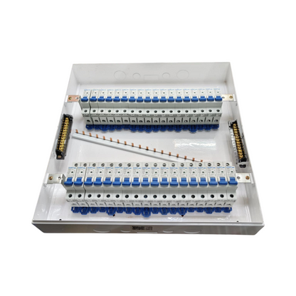 Panel Board 63A 1Pole Main with 35 Branches 1 Pole Miniature Circuit Breaker,  Distribution Box Metal Base with Himel Circuit Breakers and Bus Bar Metal Base ( ZY) Himel