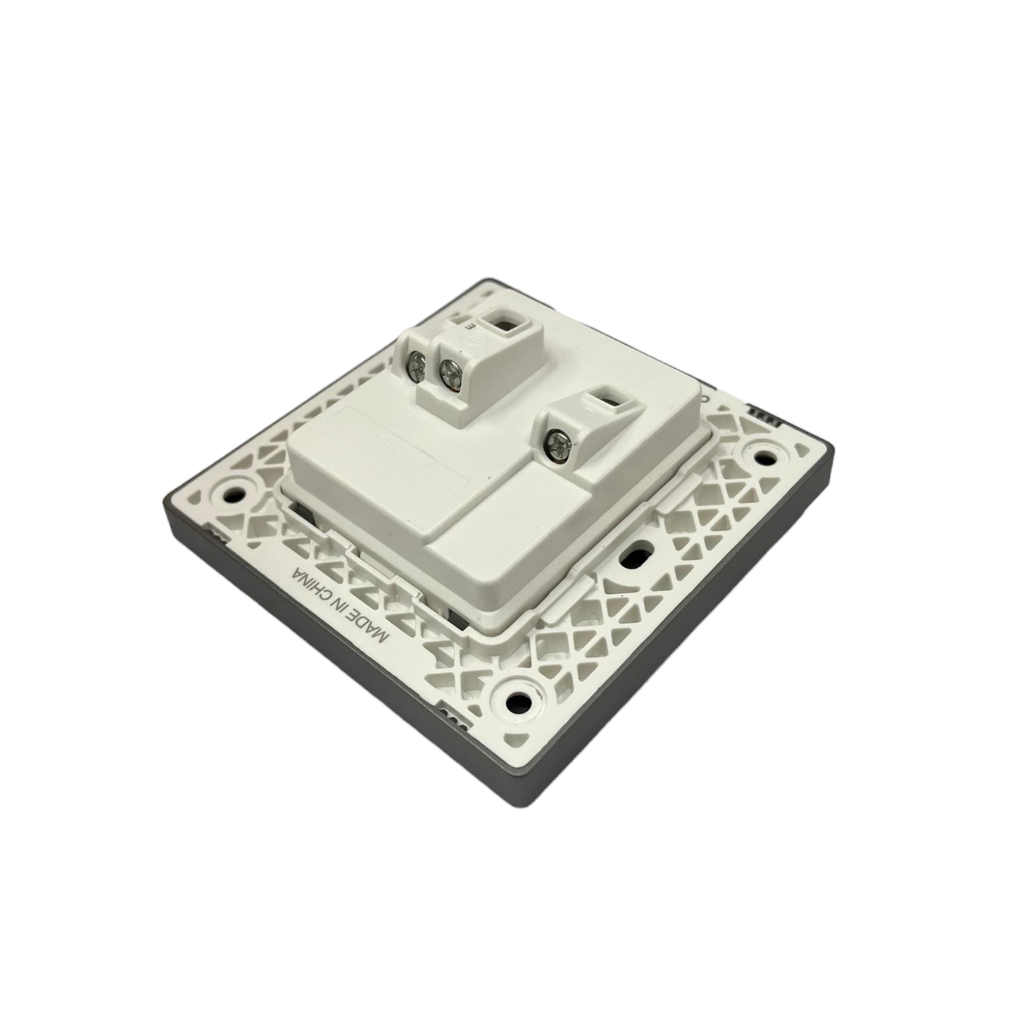 Opple Duplex Universal Outlet with Ground with Switch Control Square Type Gray with Plate Cover 16A 220VF021681A