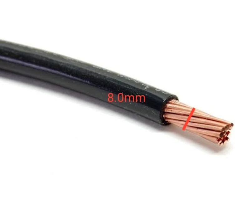 Duraflex 8mm Stranded Wire Black with multiple copper strands for superior conductivity