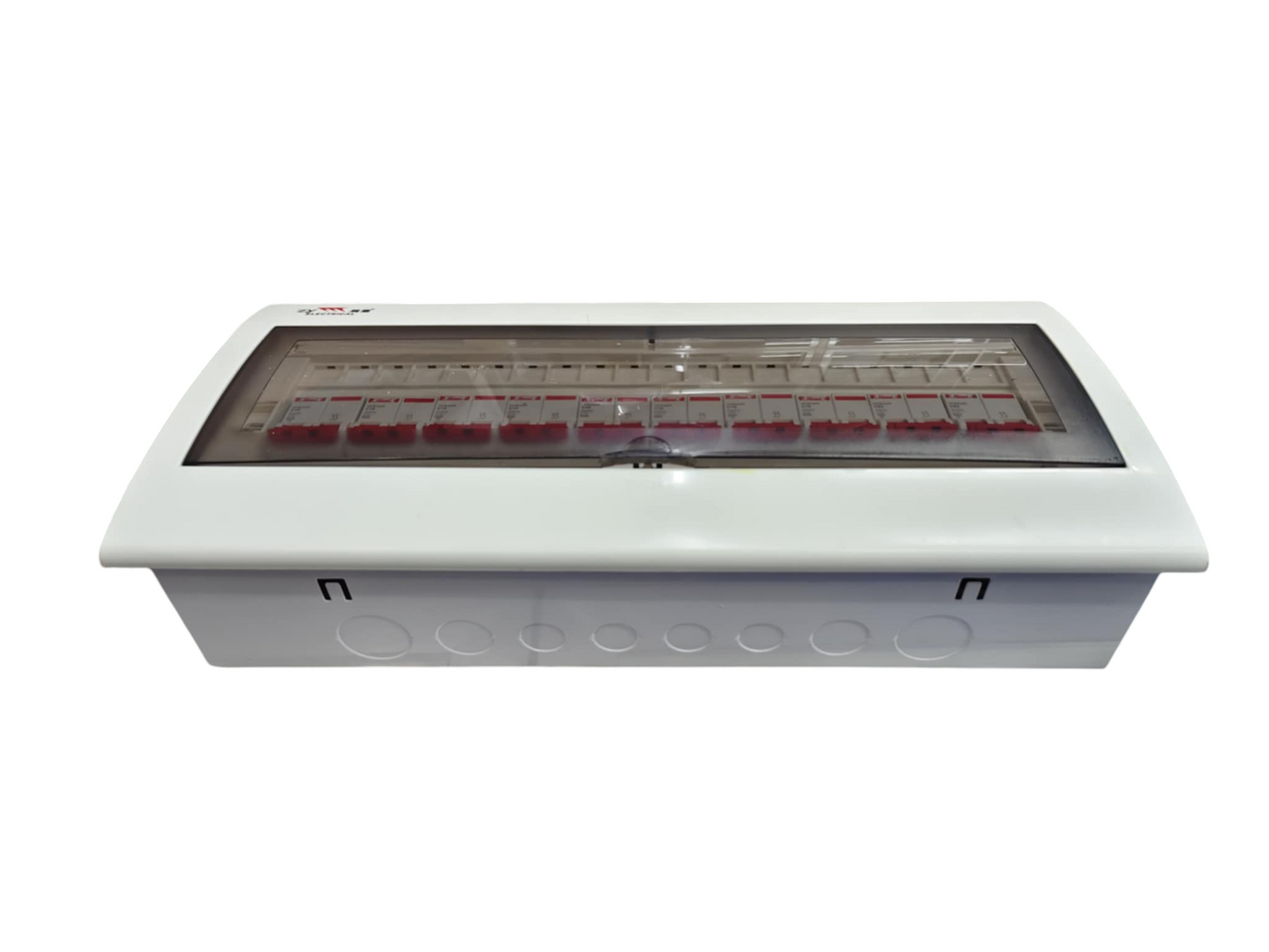 Electx Electrical Supply 9 Branches 2pole Miniature Circuit Breaker with protective transparent cover