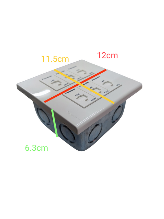 Panasonic 6 Gang LAN Outlet CAT6 with Utility Box WEG6806+(6XWEG24886)+Utility Box