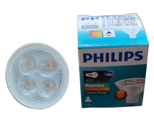 Philips 5W LED MR16 Warm White 2700K 12VDC GU5.3 Essential