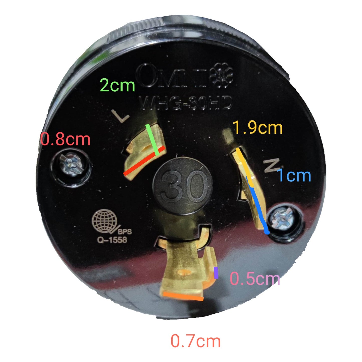Omni 30A Twistlock Plug 220V , 30A Twist Lock Plug 2P+E WHG-30HD
