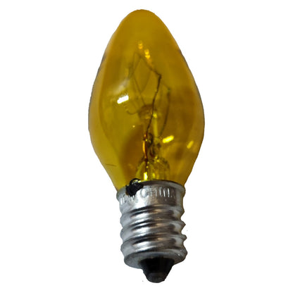 Pollux 5W Pilot Light E12 220V C7 1/2 Small Candle Shape Bulb Clear Tint Color Available in Clear, Green, Red, Blue and Yellow