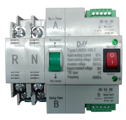 Grippes Automatic Transfer Switch 63A 2Pole Single Phase, ATS 63A 2P 220V