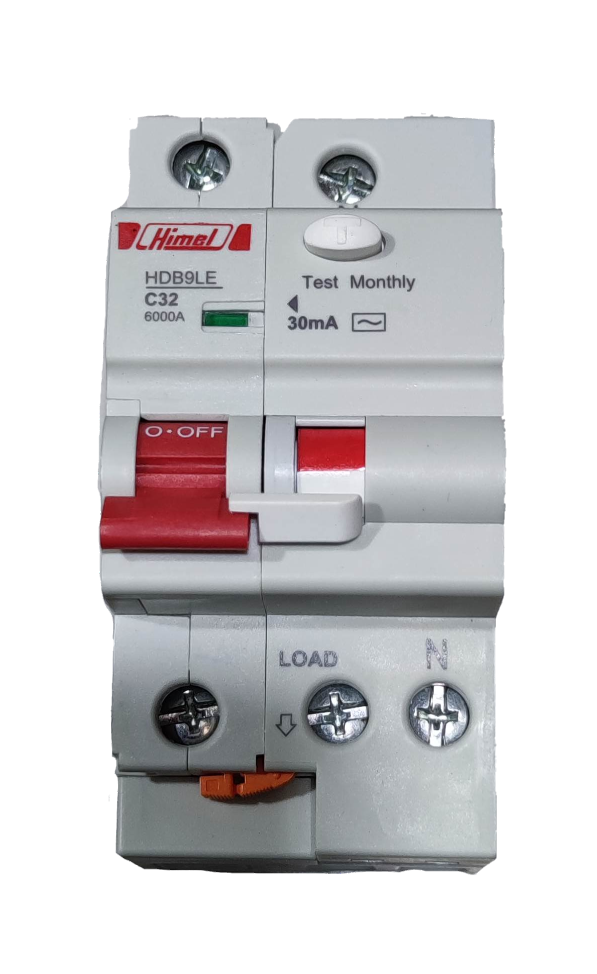 Himel 32A 6 KAIC 30mA 1P+N 220V AC HDB9LEN32IC32S, RCBO Residual Circuit Breaker with OverLoad