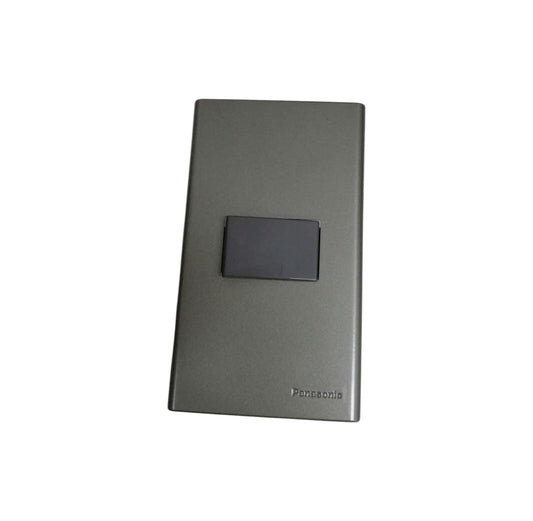 Panasonic 1 Gang 3 Way Switch with Plate Cover 16A 250V Metallic Gray WEG6801MH-1/WEG5002HK-5