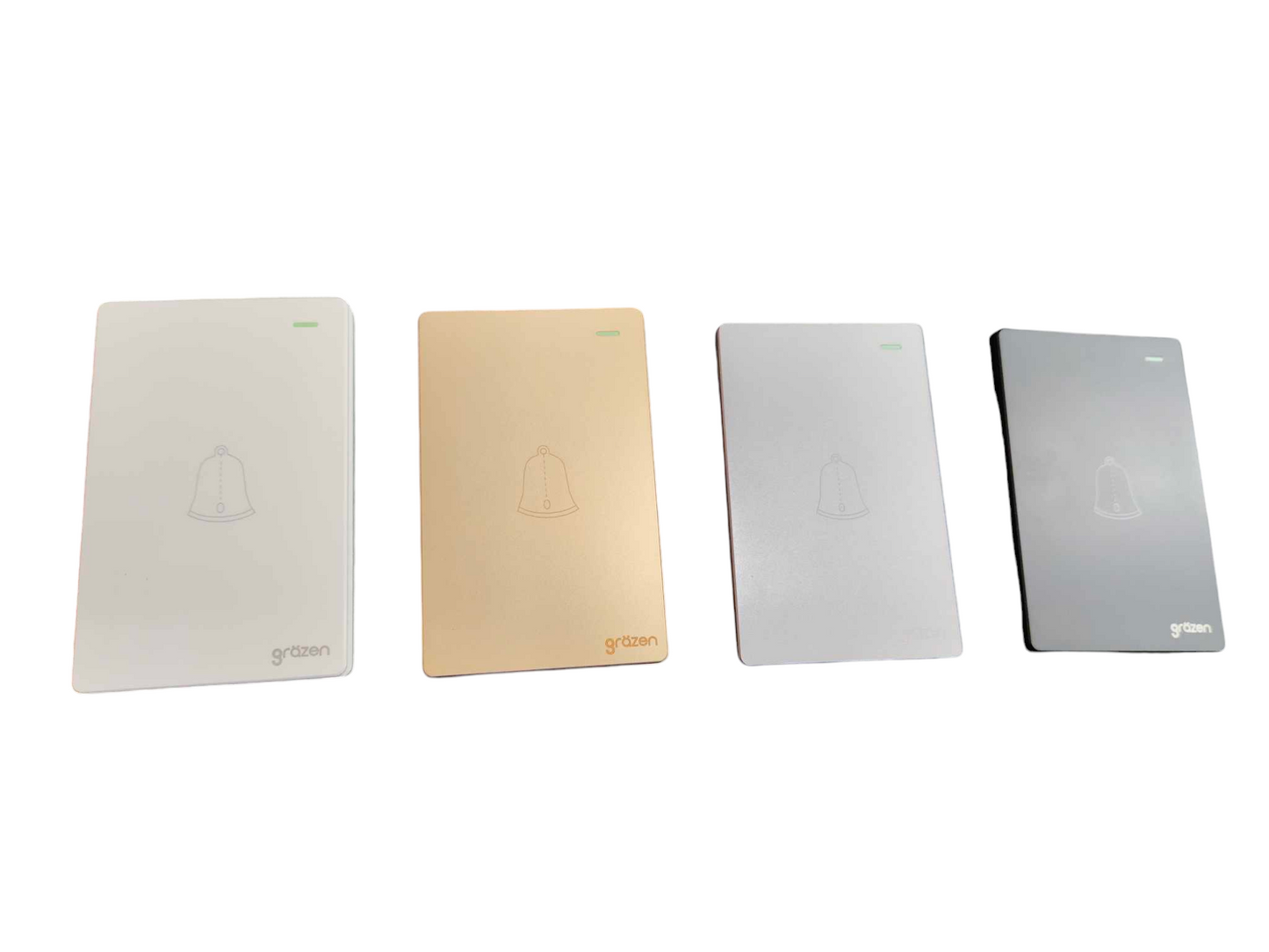 Grazen 1 Gang Door Bell Switch 16A 220V with Plate Cover GW-018 Available in Black, Grey, White and Gold