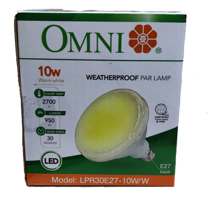 Omni 10W PAR 30 E27 220V Warm White ( Omni) LPR30E27-10W/W, LED PAR 30 10W E27 220V Warm White