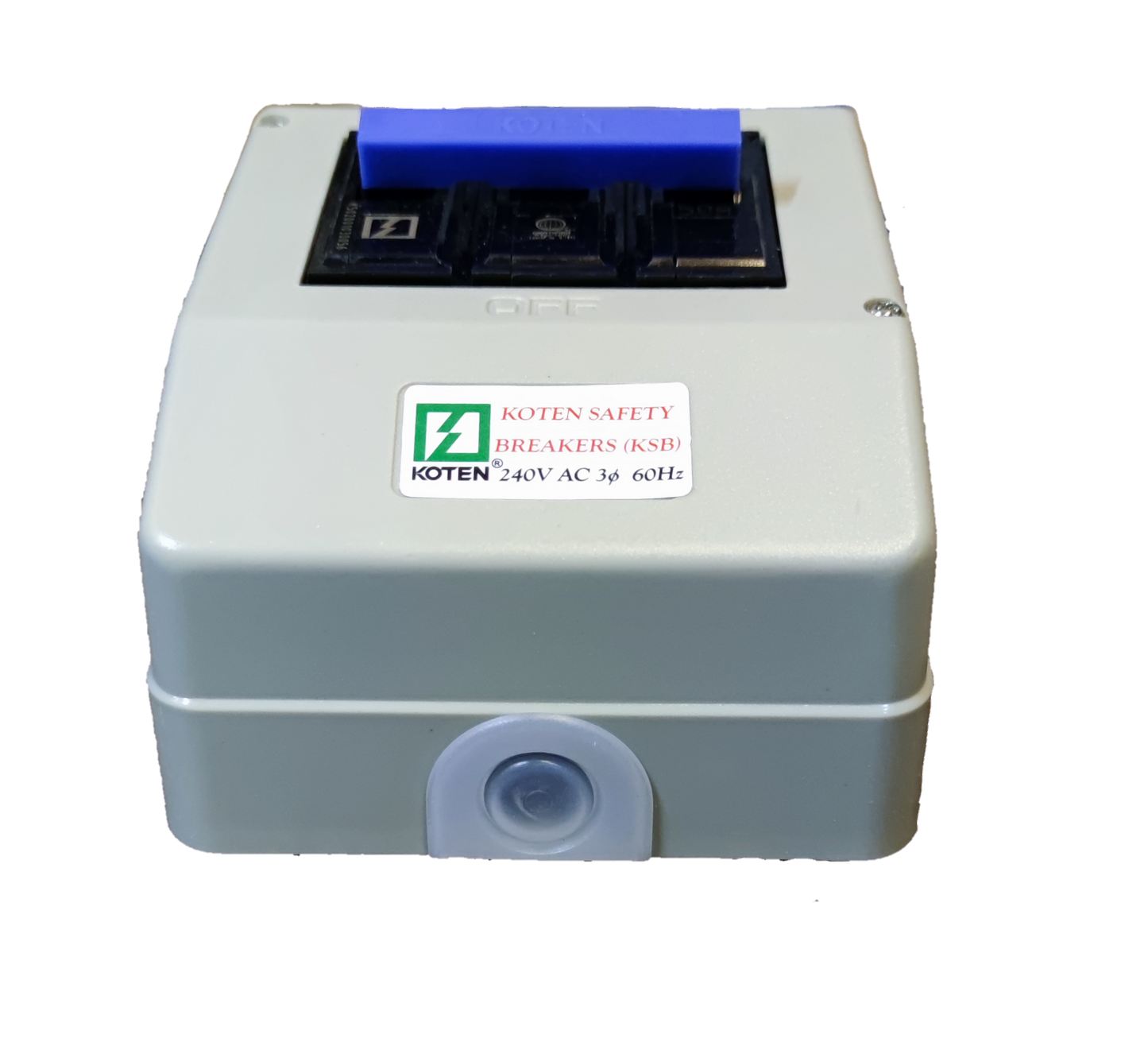 Koten 70A Circuit Breaker with Enclosure 3 Pole 3 Phase KSB ECB, MCB PVC enclosure, Circuit Breakers