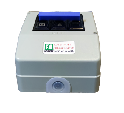 Koten 70A Circuit Breaker with Enclosure 3 Pole 3 Phase KSB ECB, MCB PVC enclosure, Circuit Breakers