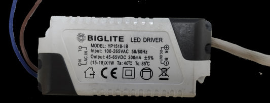 LED Driver 15-18W Input 100-265V AC Output 45-65V DC 300mA