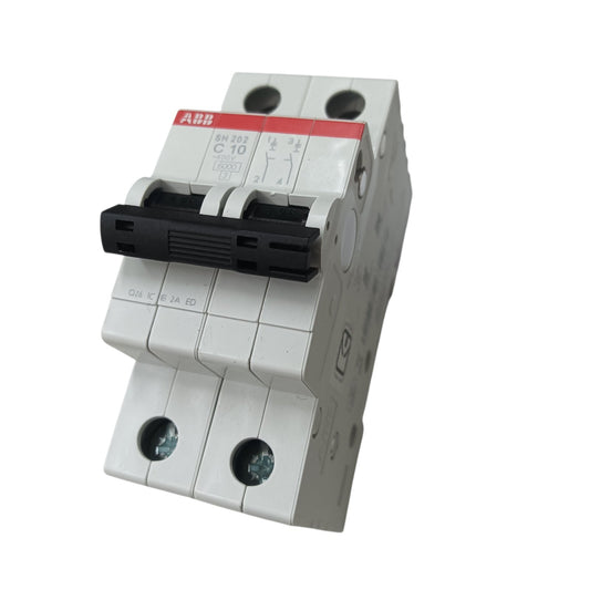 ABB MCB Miniature Circuit Breaker  10A 2  Pole 6 Kaic 220v SH202-C10