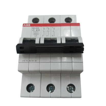 ABB Miniature Circuit Breaker 40A 3 Pole  MCB 6 Kaic 400V SH203-C40