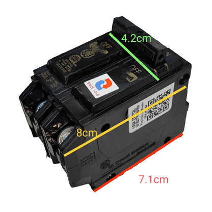 ABB or GE 100A 2Pole 10KAIC 220V Circuit Breaker Single Phase Plug-in TQL24100B