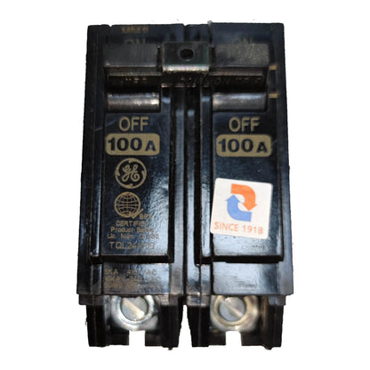 ABB or GE 100A 2Pole 10KAIC 220V Circuit Breaker Single Phase Plug-in TQL24100B