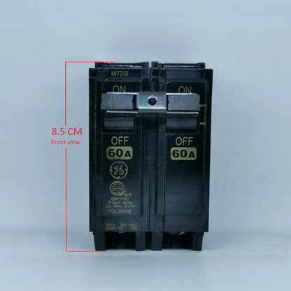 ABB or GE 60A 2Pole 10KAIC 220V Circuit Breaker Plug in Single Phase TQL2460B