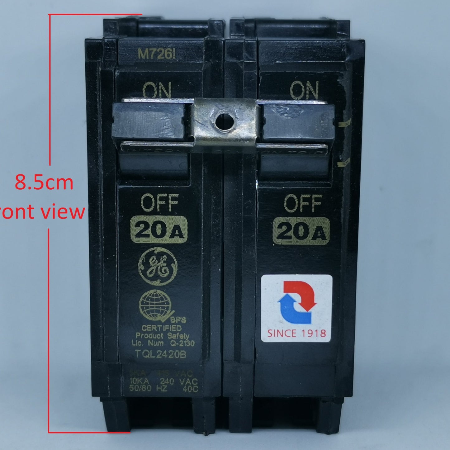 ABB or GE Circuit Breaker 20A 2 Pole 10KAIC 220V Single Phase Plug-in Single Phase TQL2420B