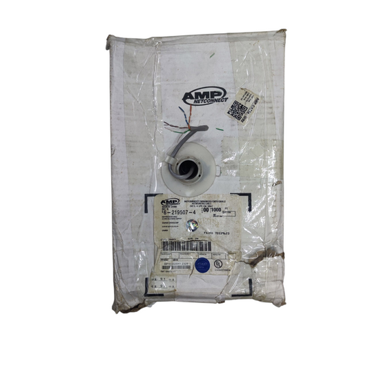 AMP CAT5e UTP LAN Cable 300 Meters, CAT5, Internet Cable, Data Cable, Ethernet Cable 1 Roll 300 meters per roll 8 solid wire 24AWG 4 Pairs Gray