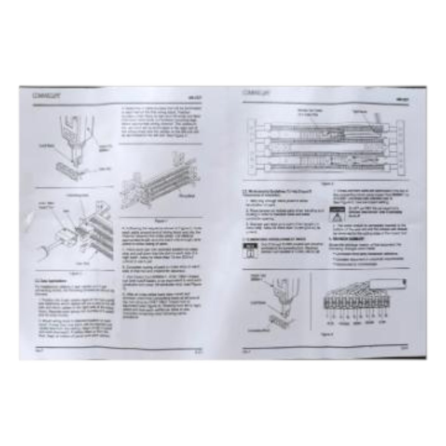 Technical manual or user guide with diagrams and text on a white  AMP 50 Pairs Terminal Block for Telecom 110 Style IDC Electx Electrical Supplybackground