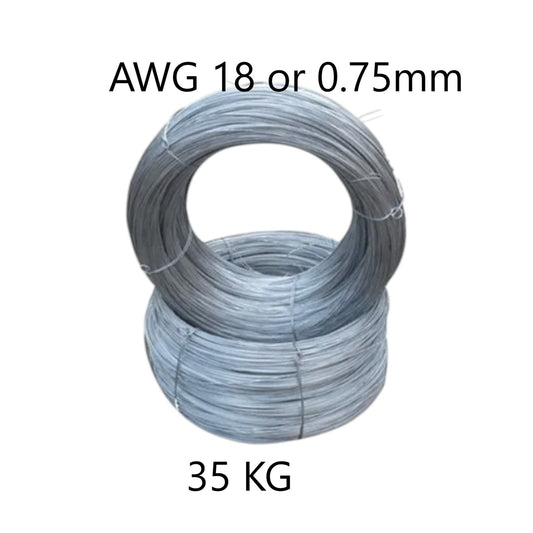 GI Wire AWG 18 or 0.75mm Galvanize Iron Alambre ( 35 KG)