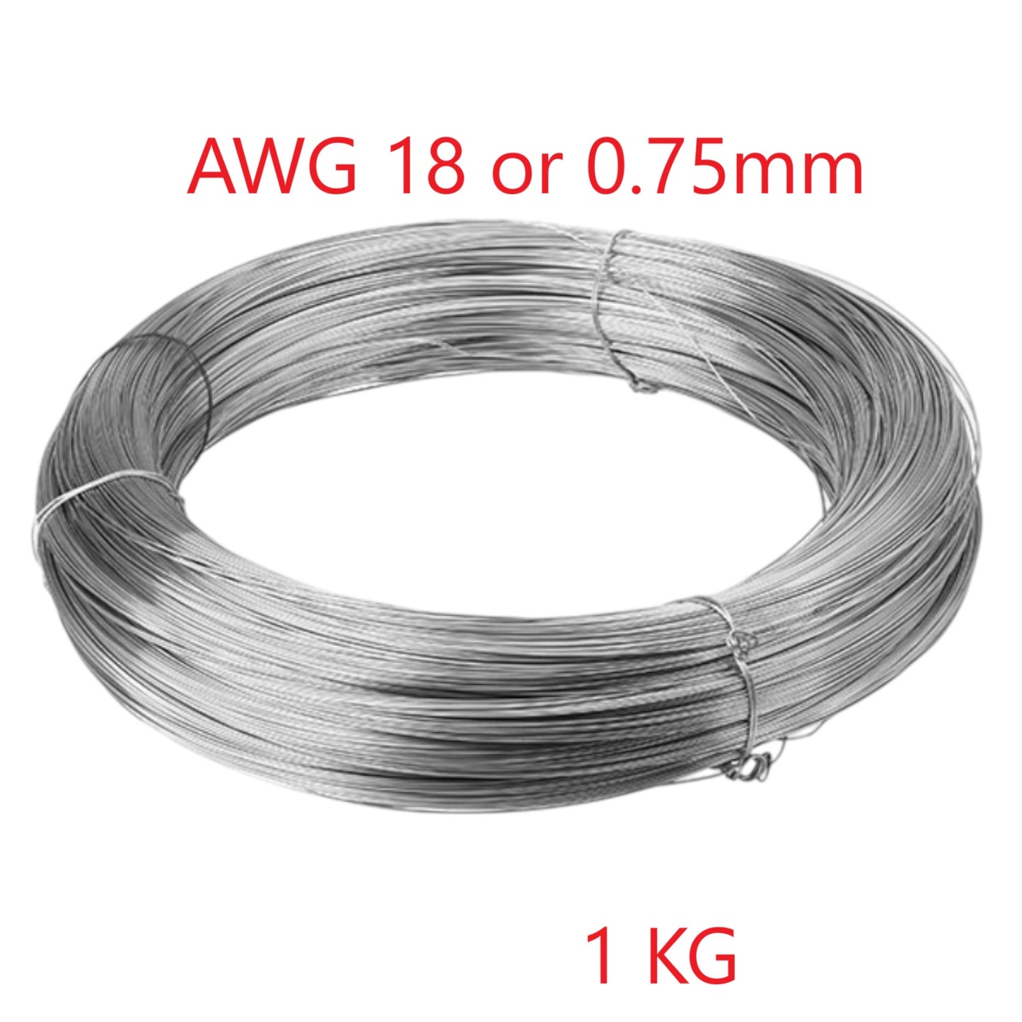 GI Wire AWG 18 or 0.75mm Galvanize Iron Alambre ( 1 KG)