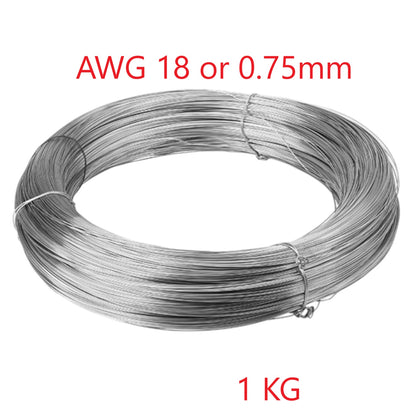 GI Wire AWG 18 or 0.75mm Galvanize Iron Alambre ( 1 KG)