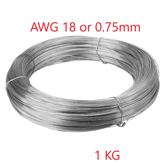 GI Wire AWG 18 or 0.75mm Galvanize Iron Alambre ( 1 KG)